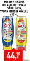 MR. OXY MAXİMA SIVI BULAŞIK DETERJANI 650 ML fiyat ve kampanya bilgisi